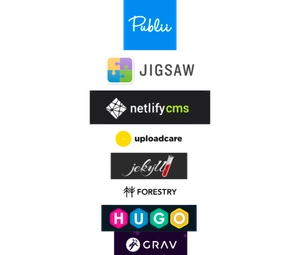 Static site generators, including Publii and Laravel Jigsaw