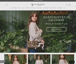Will Bees Bespoke homepage, handmade bags, Salcombe