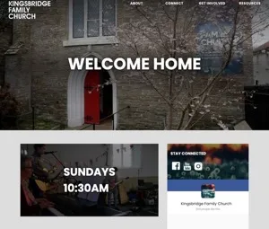 Kingsbridge Family Church homepage, Welcome Home